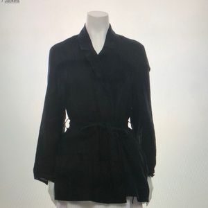 Cynthia Rowley Black Linen Blazer